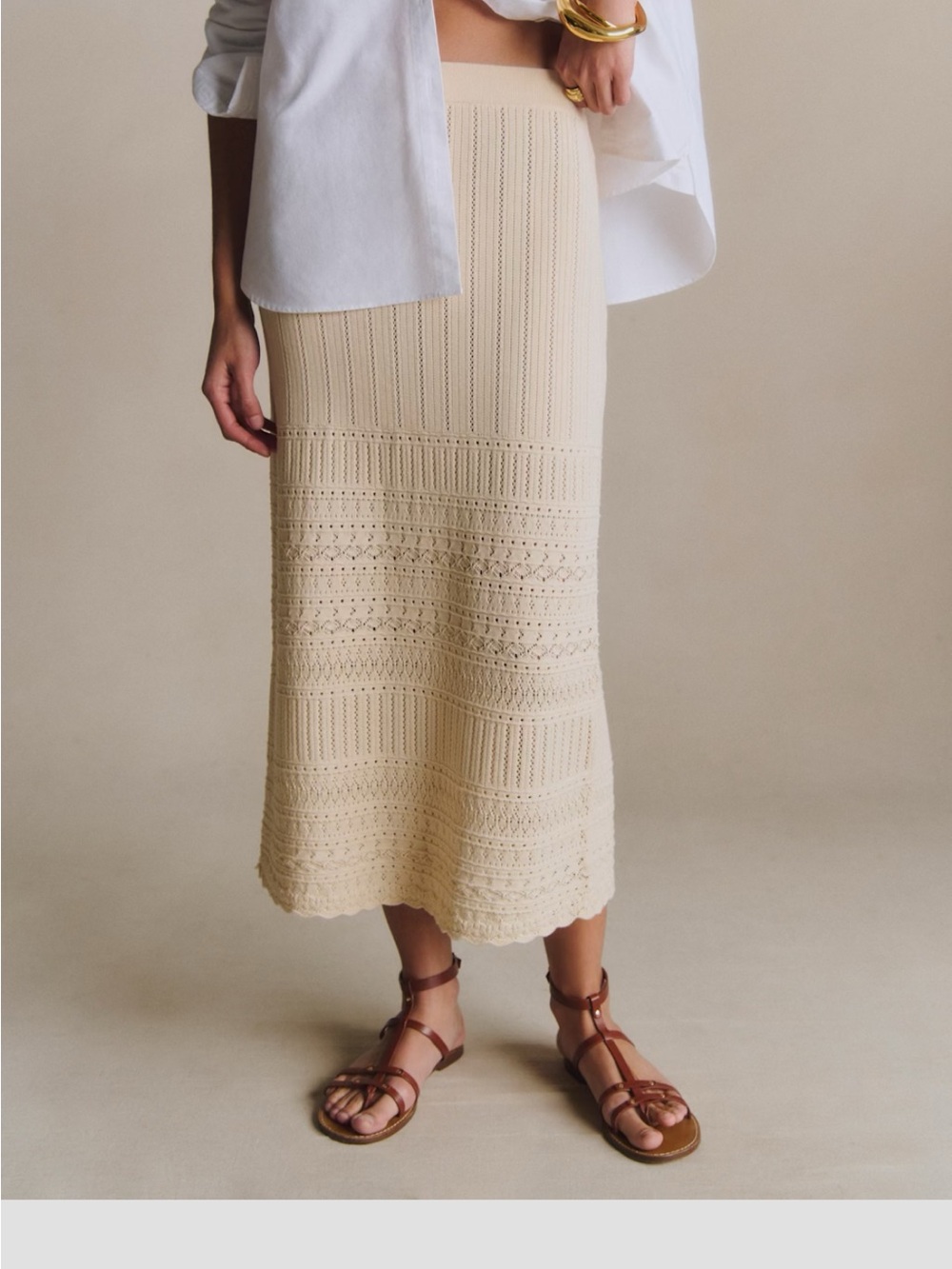 Sezane Bellina NWT skirt in natural color - Picture 2 of 4
